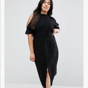 Wiggle Dress with Cold Shoulder